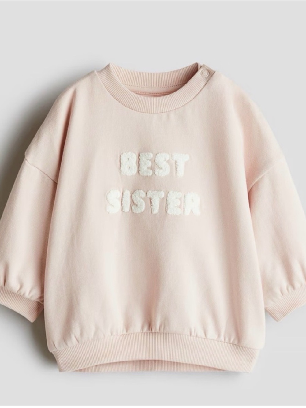 H&M Pink "Best Sister" Pullover Sweatshirt